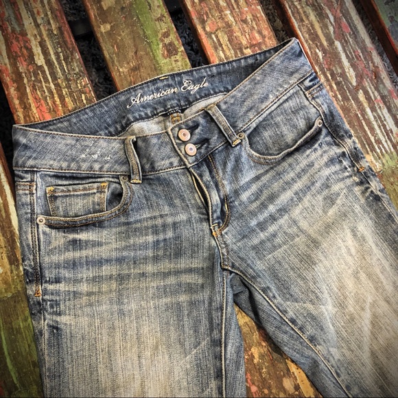 Jeans American Eagle Outfitters Artist Light Denim Stretch Straight Leg - Picture 2 of 6